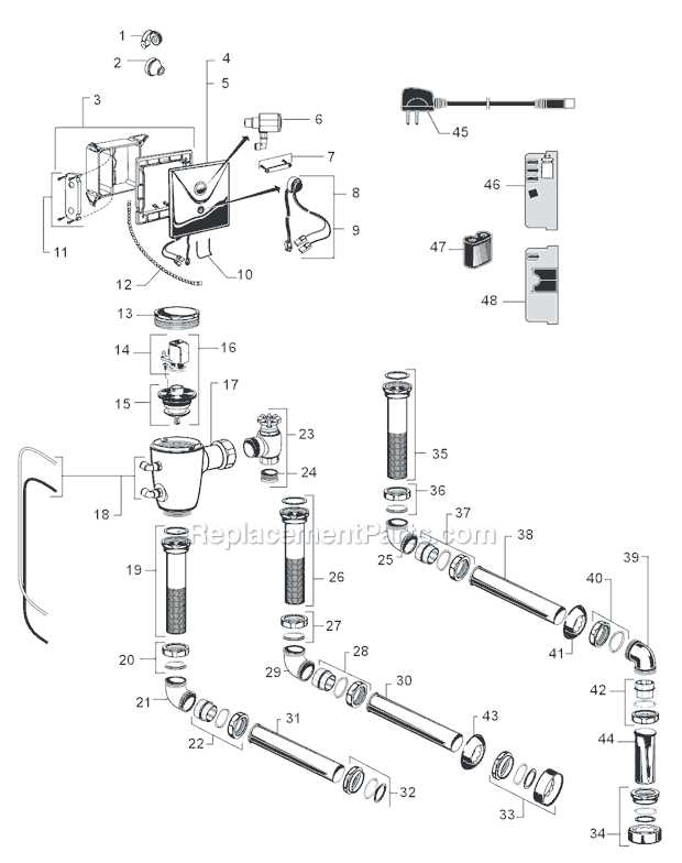 american standard toilet parts diagram