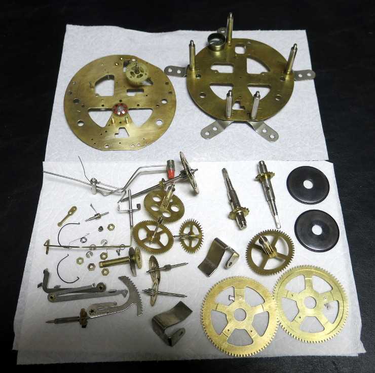 antique clock parts diagram