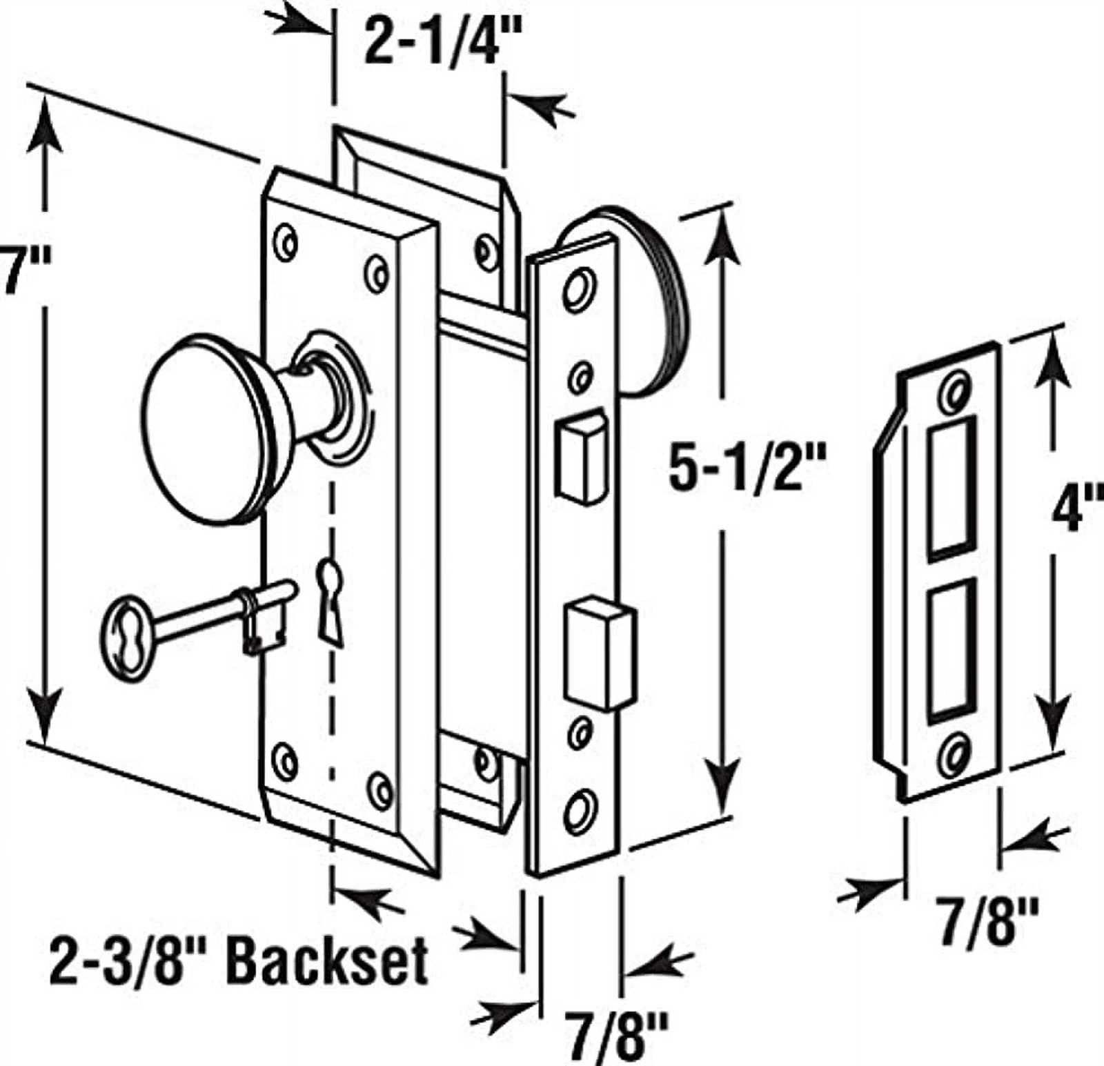 antique mortise lock parts diagram