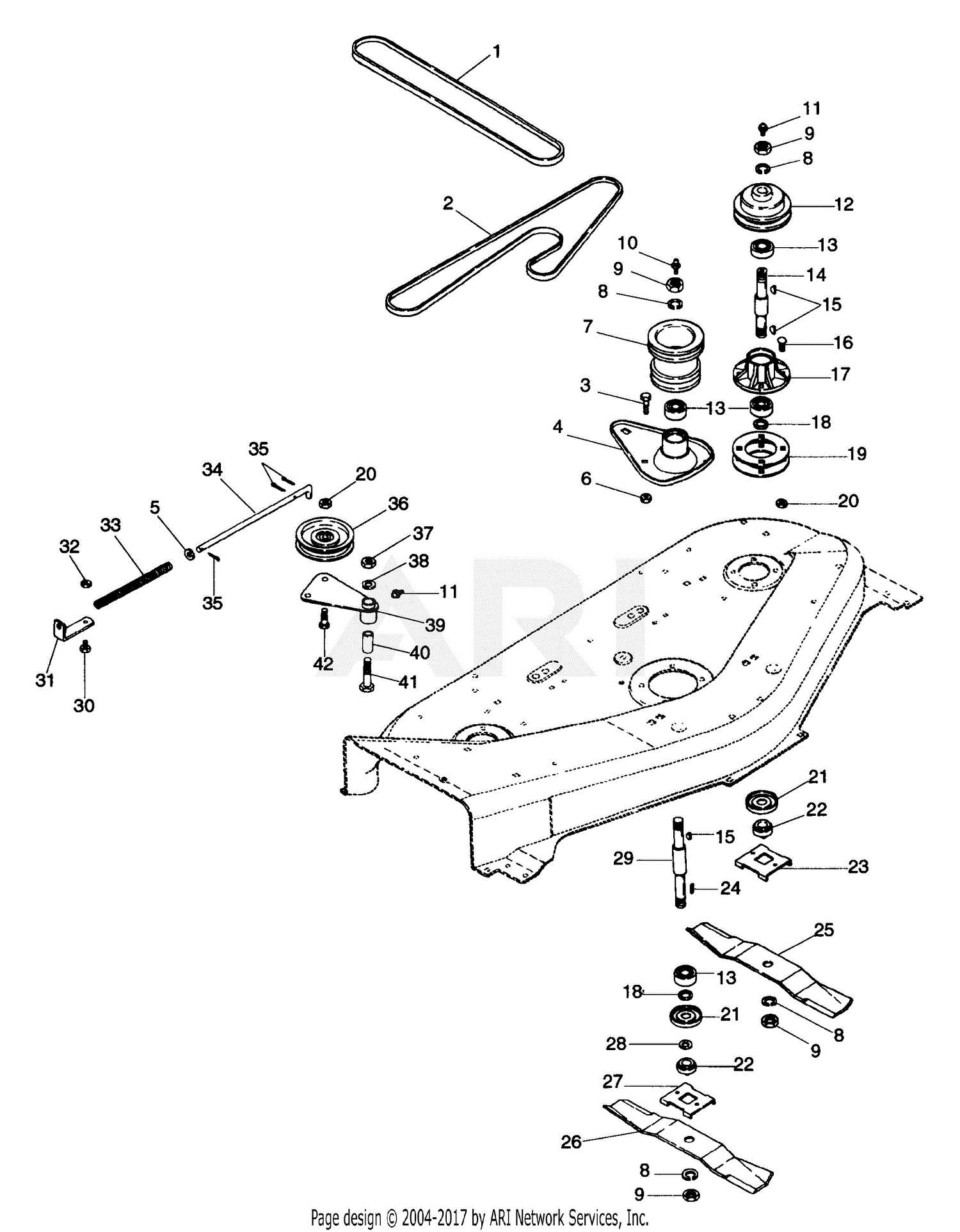 ariens lawn tractor parts diagram