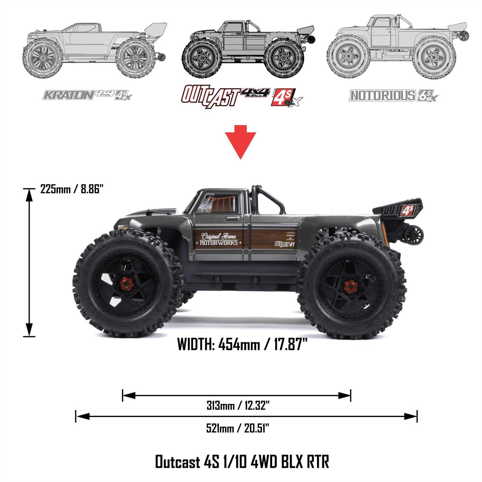 arrma outcast 6s parts diagram