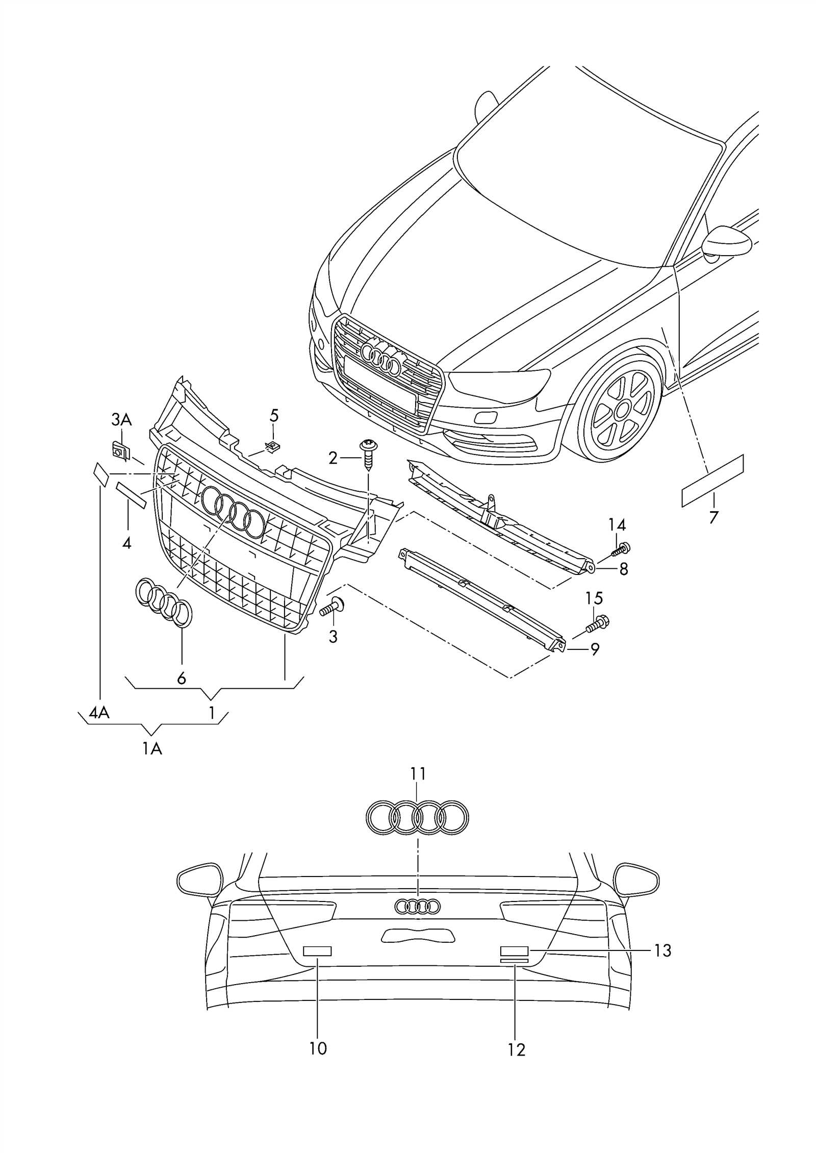 audi a4 parts diagram