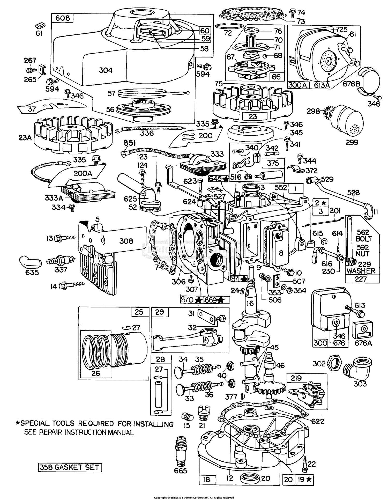 b&s engine parts diagram