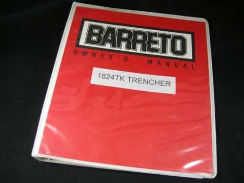 barreto 712 trencher parts diagram