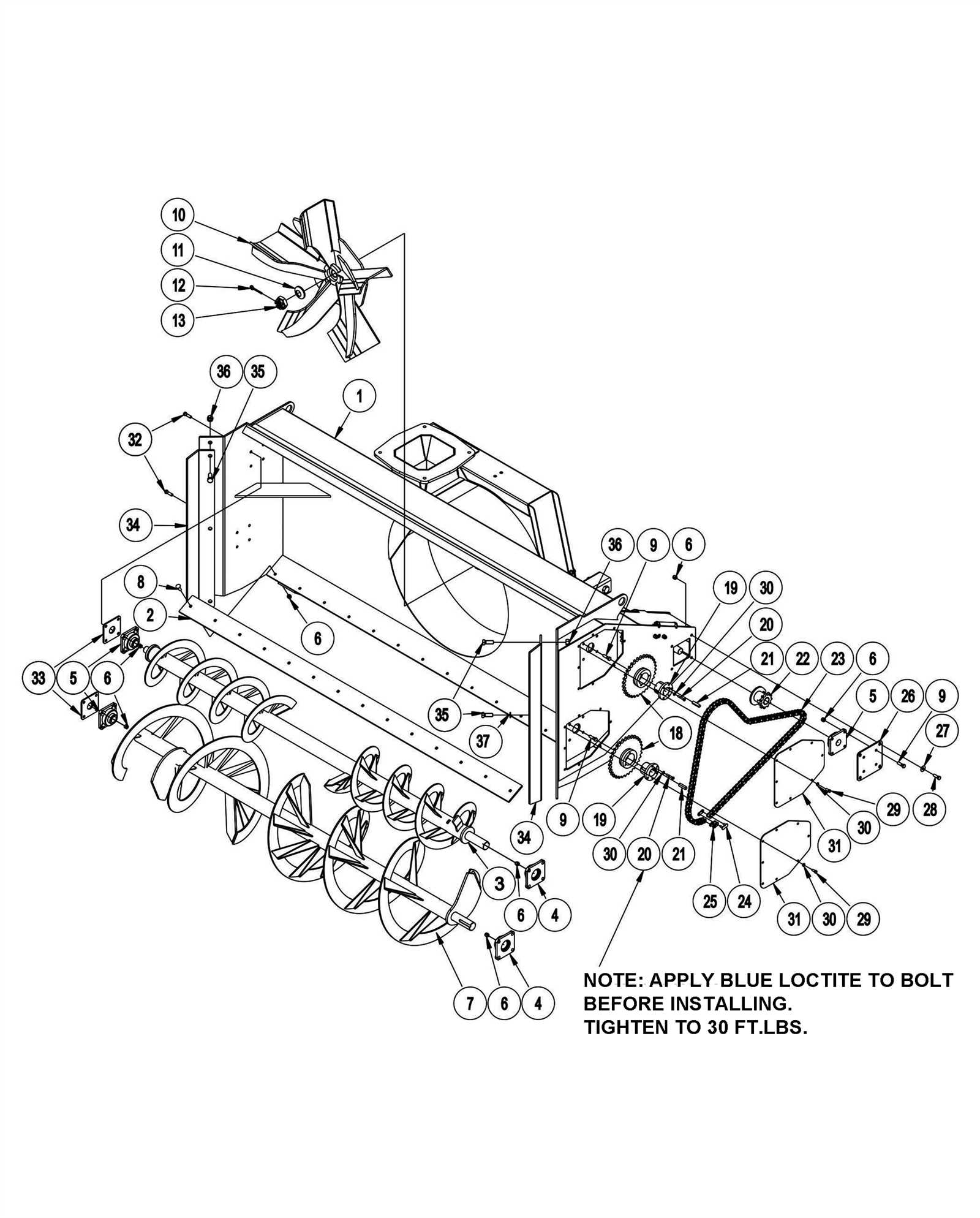 bercomac snowblower parts diagram