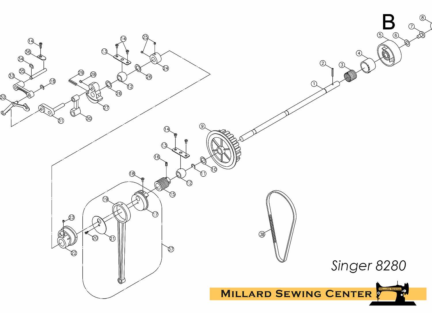 bernina sewing machine parts diagram