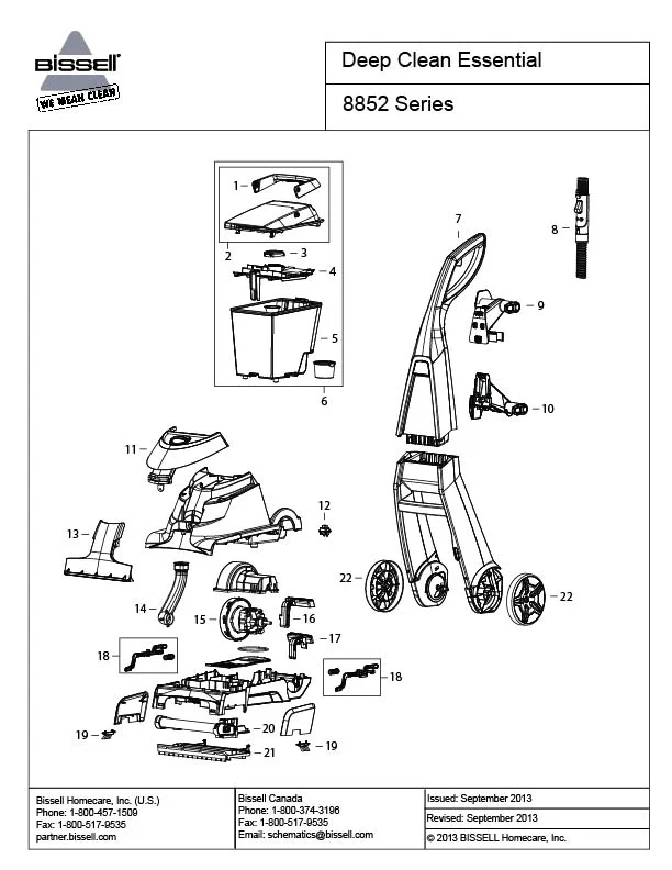 bissell 1240 parts diagram