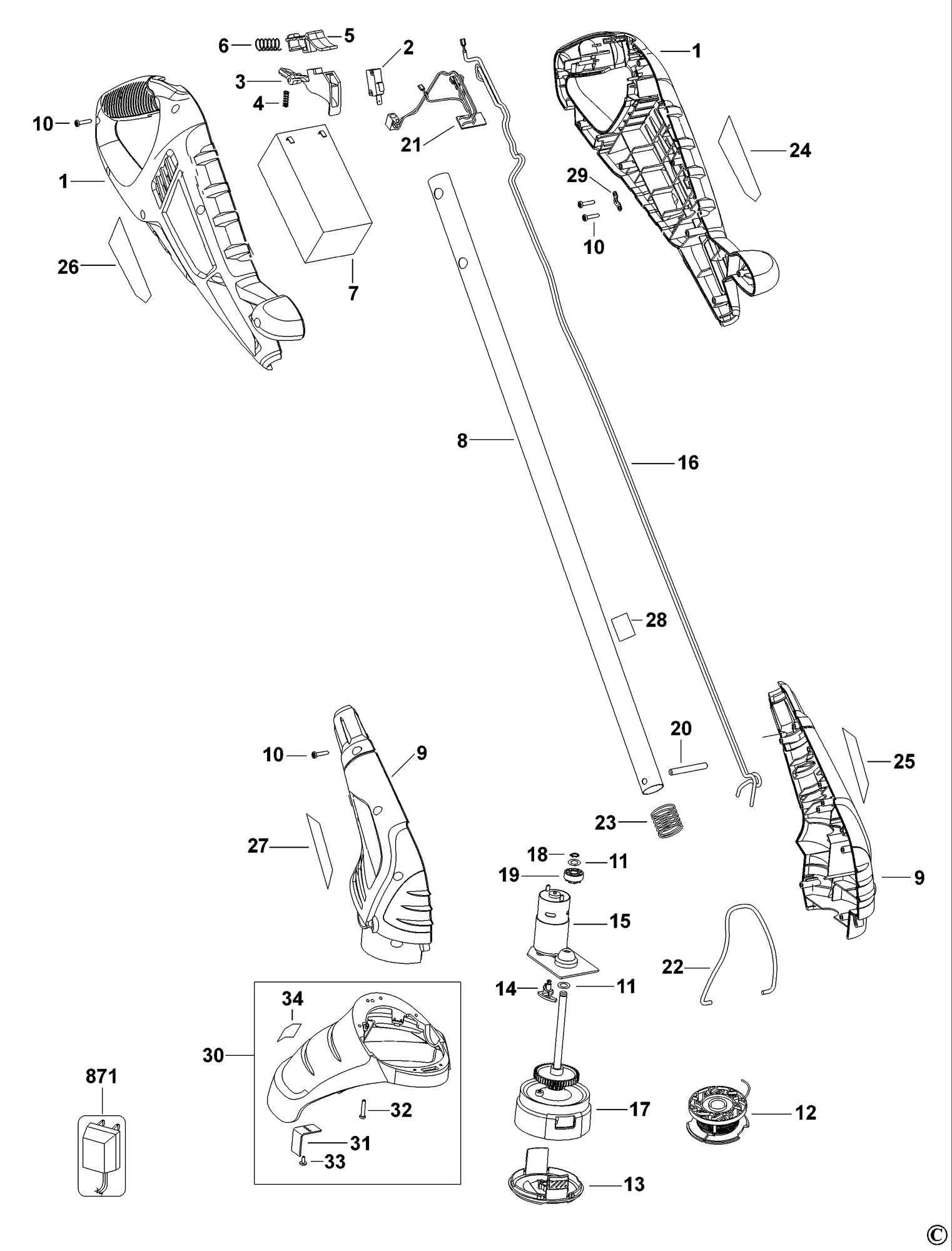 black and decker gh900 parts diagram