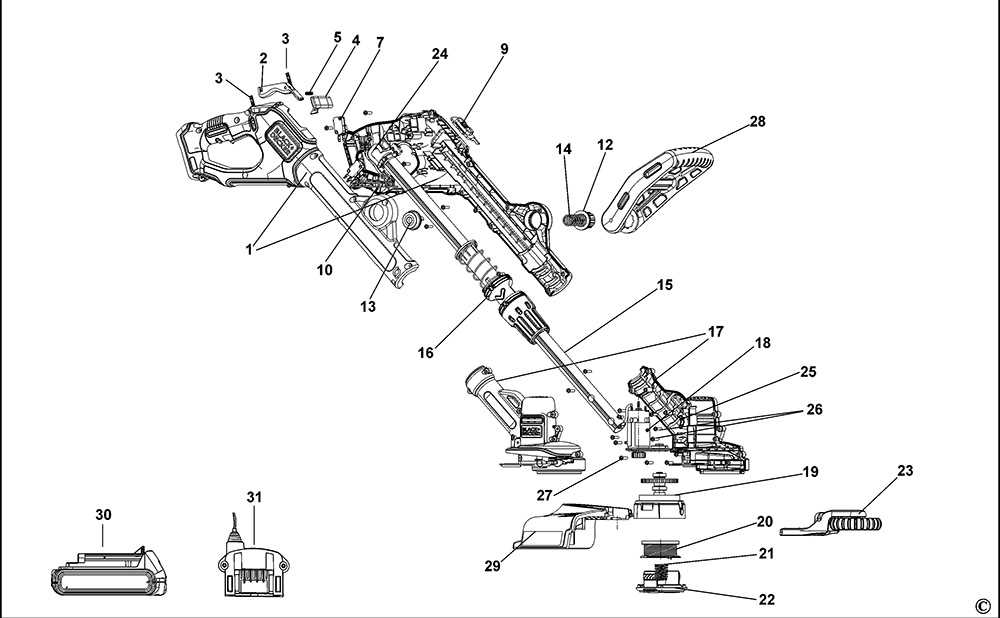 black and decker weed eater parts diagram