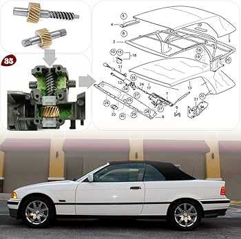 bmw e36 convertible top parts diagram