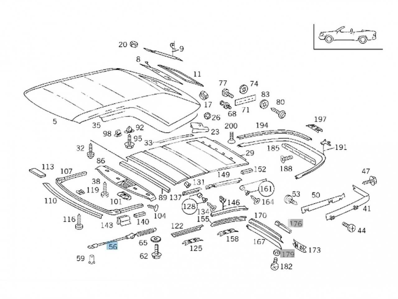 bmw e46 convertible parts diagram