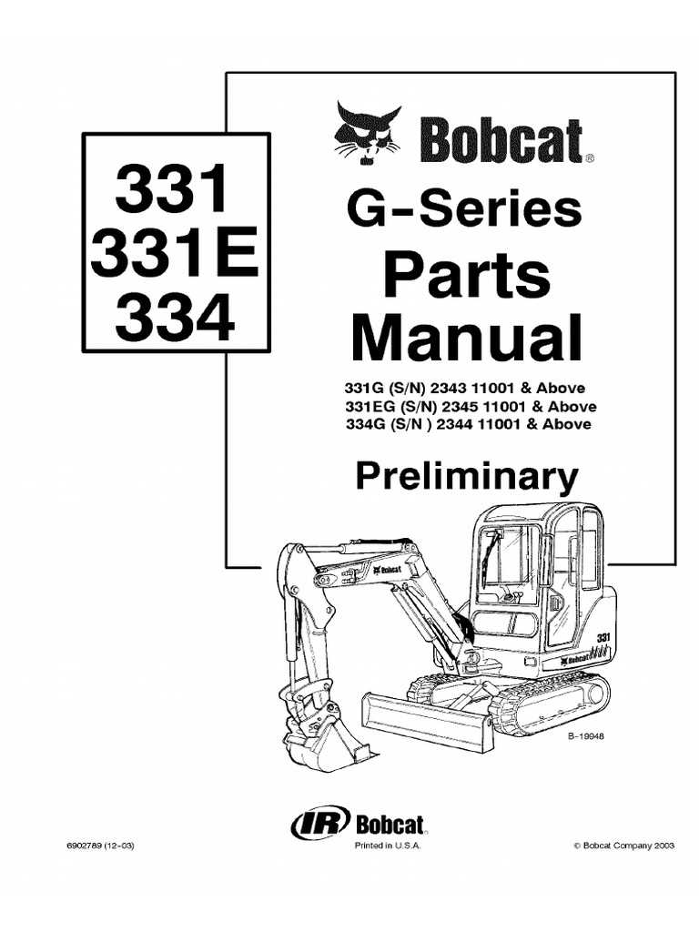 bobcat 331 parts diagram