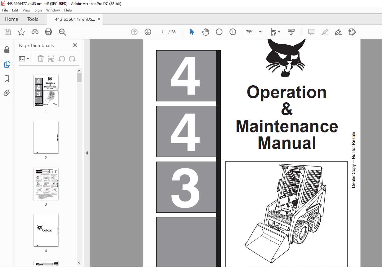bobcat parts diagram pdf