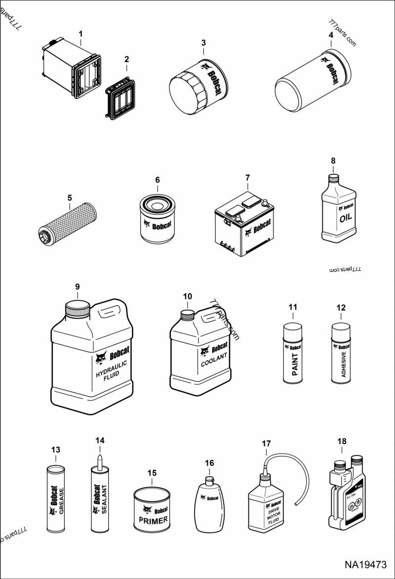 bobcat t595 parts diagram