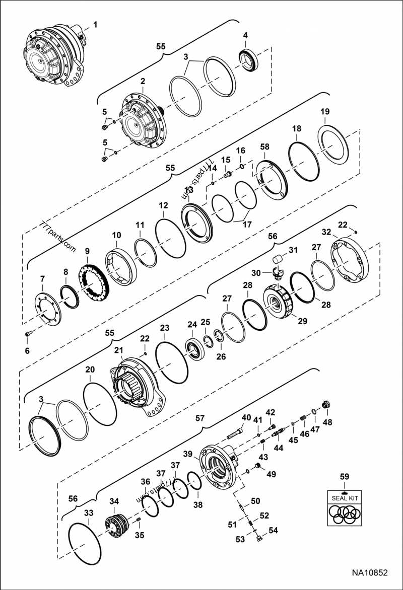 bobcat t595 parts diagram