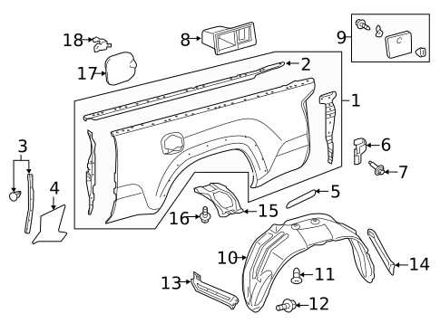 body part toyota tacoma parts diagram