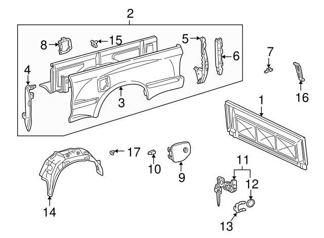 body part toyota tacoma parts diagram