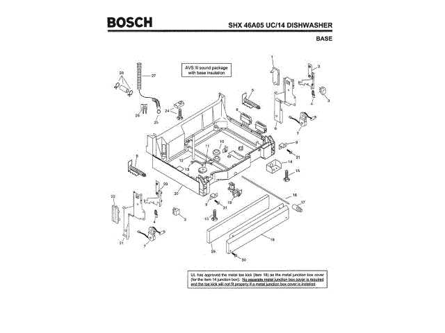 bosch dishwasher parts diagram