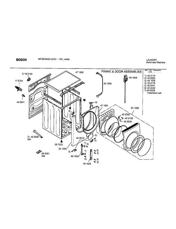 bosch nexxt 500 parts diagram