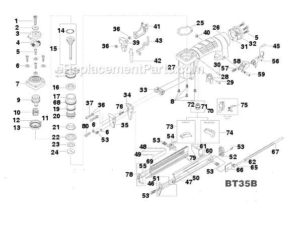 bostitch bt1855 parts diagram