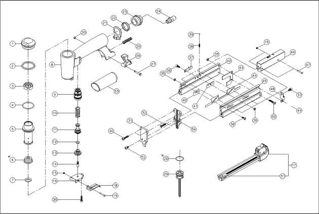 bostitch floor stapler parts diagram