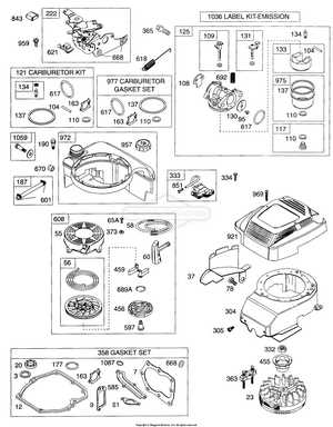 briggs and stratton engine parts diagram