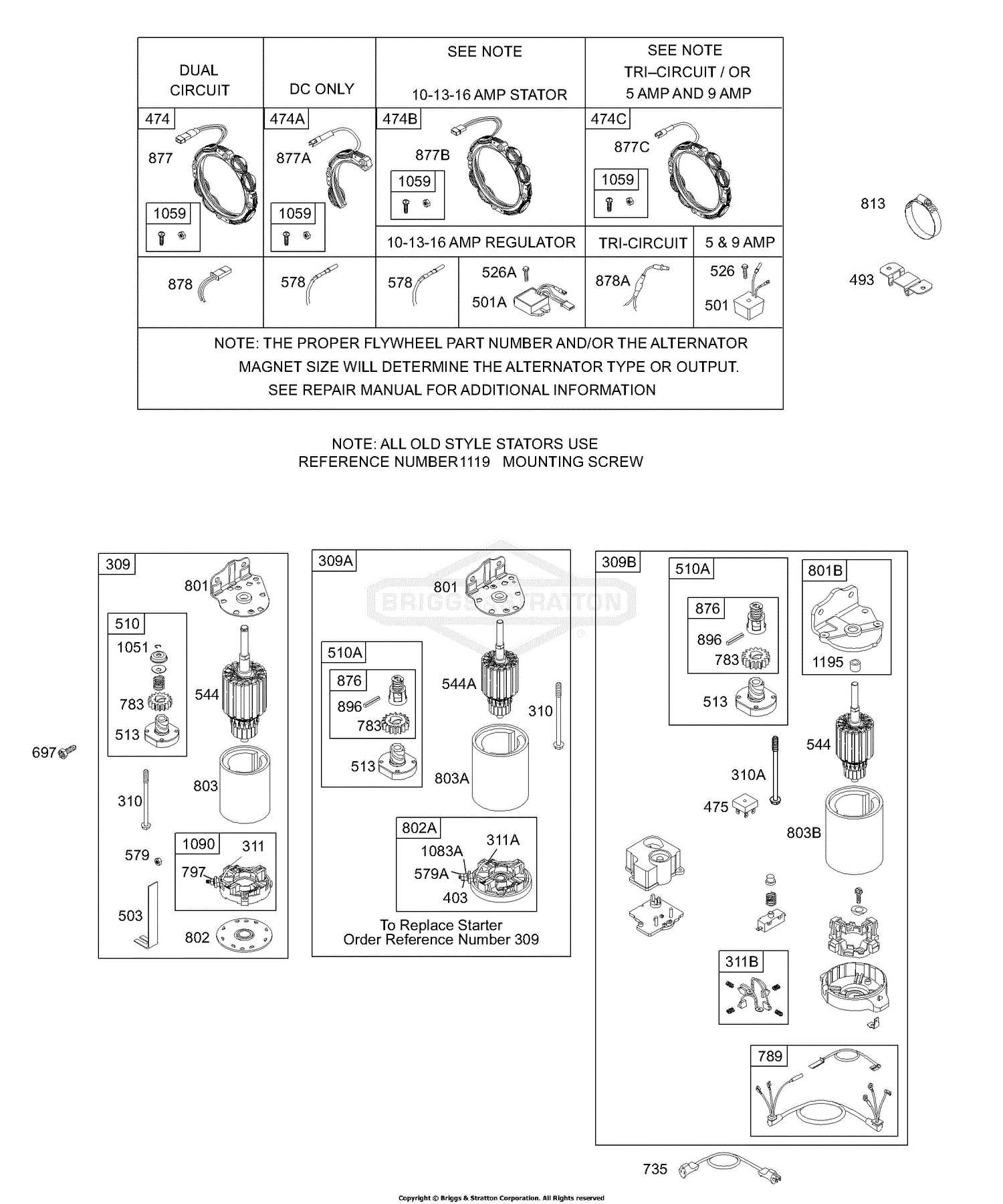 briggs and stratton starter parts diagram