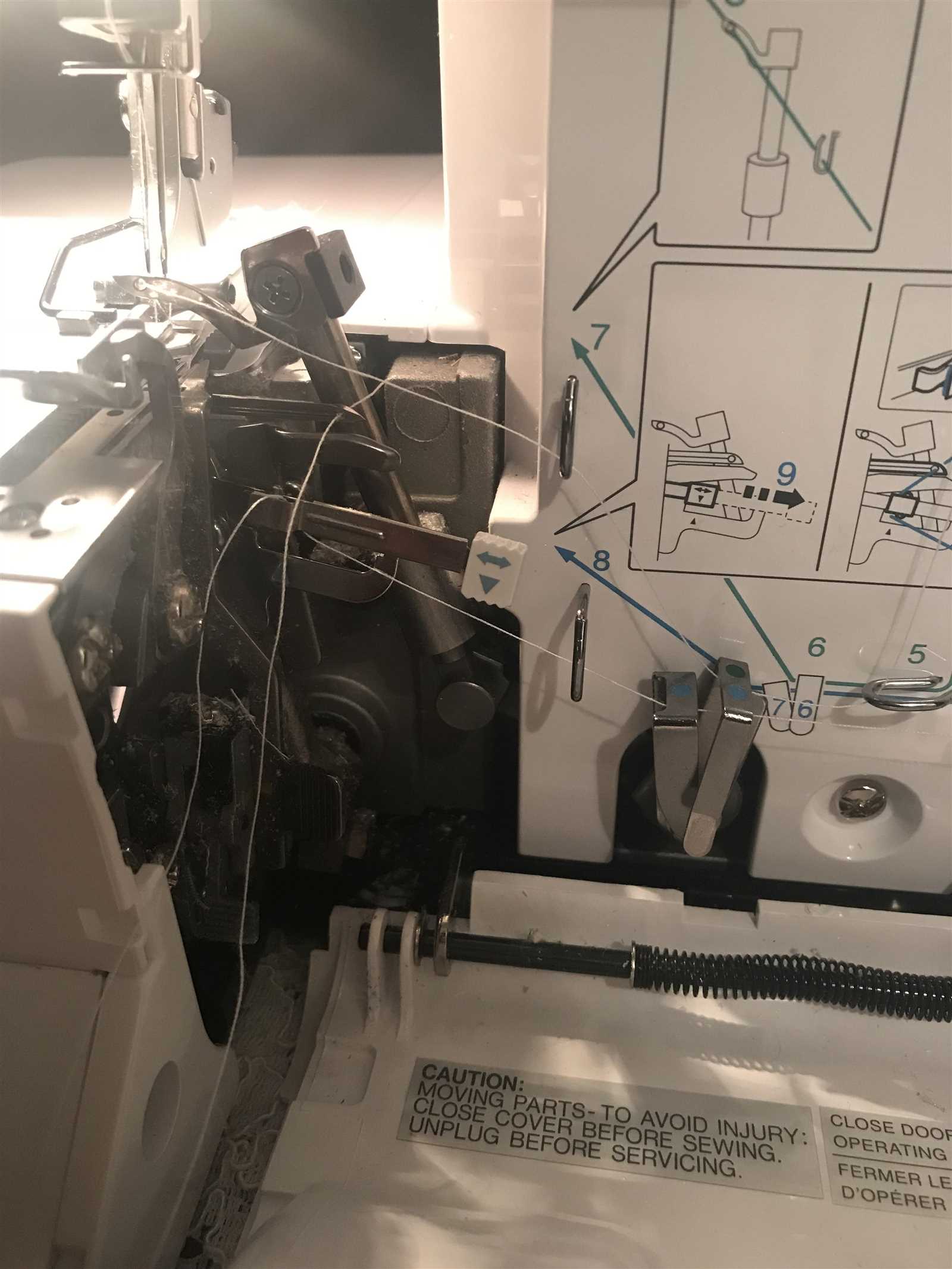 brother serger 1034d parts diagram