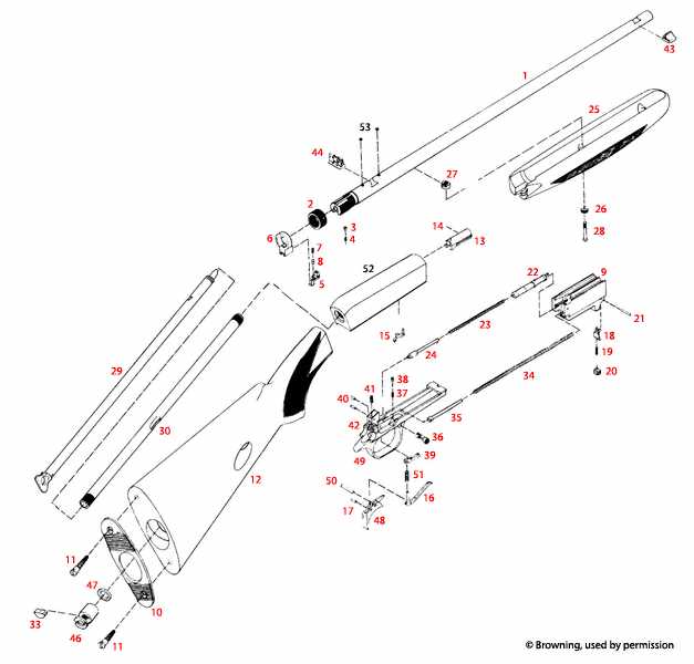 browning bar parts diagram