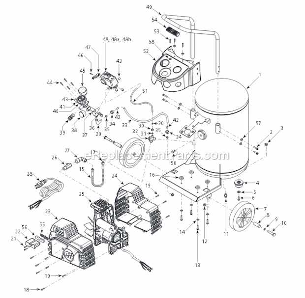 campbell hausfeld air compressor parts diagram