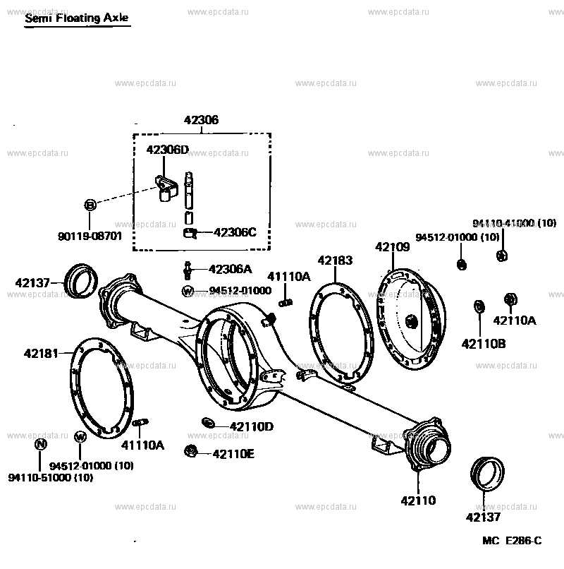 car axle parts diagram