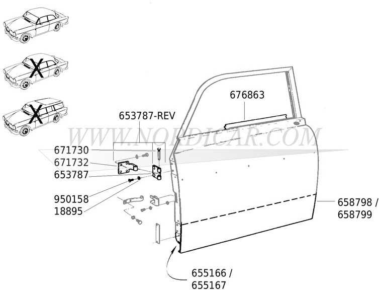 car door parts names diagram