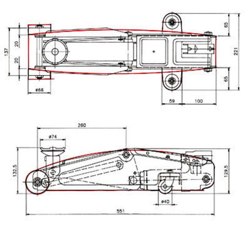 car jack parts diagram