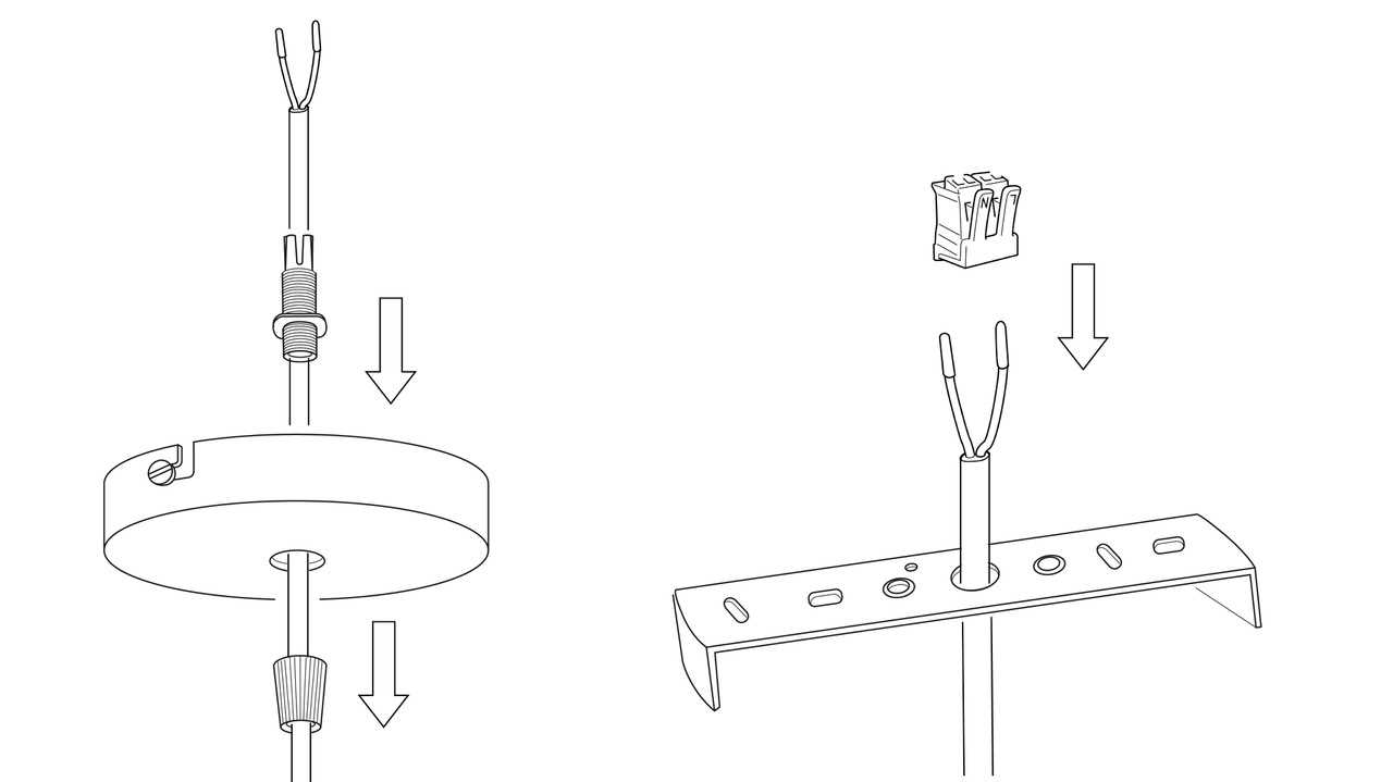 ceiling light fixture parts diagram