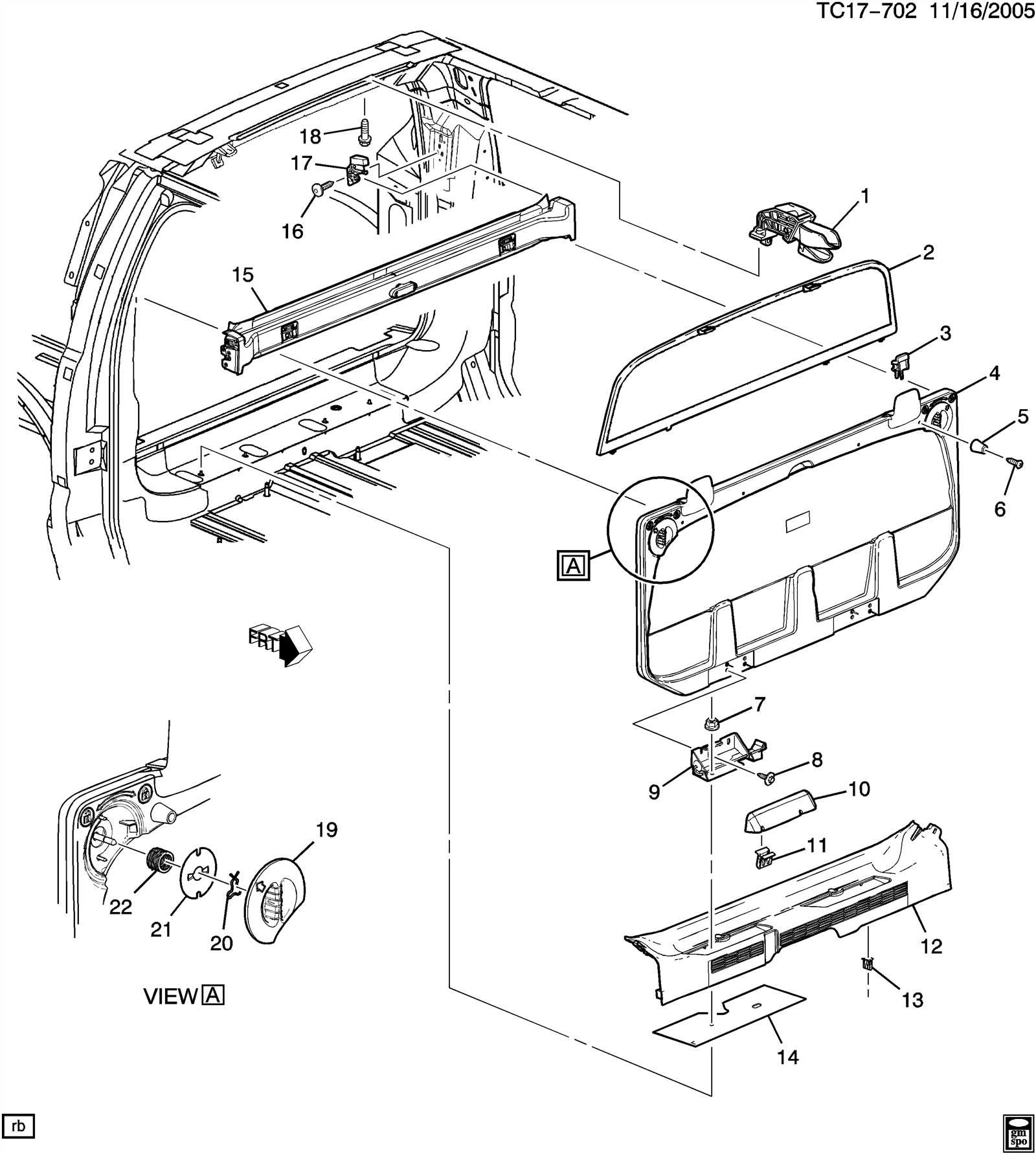 chevy avalanche parts diagram