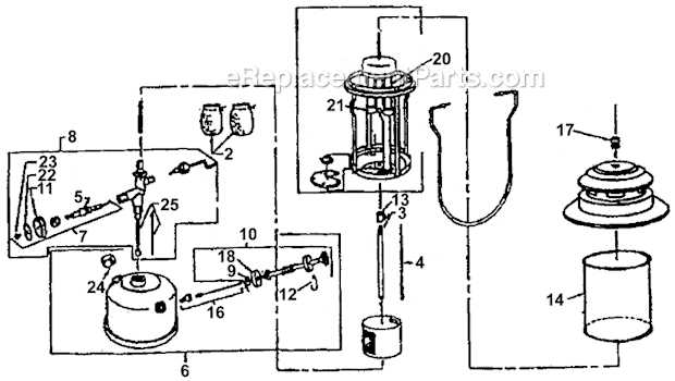 coleman 200a lantern parts diagram