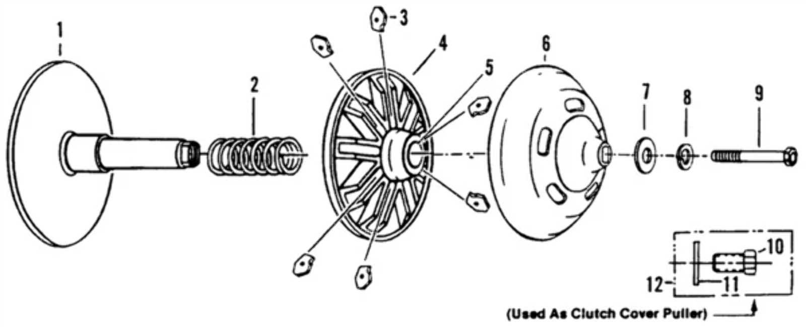 comet clutch parts diagram