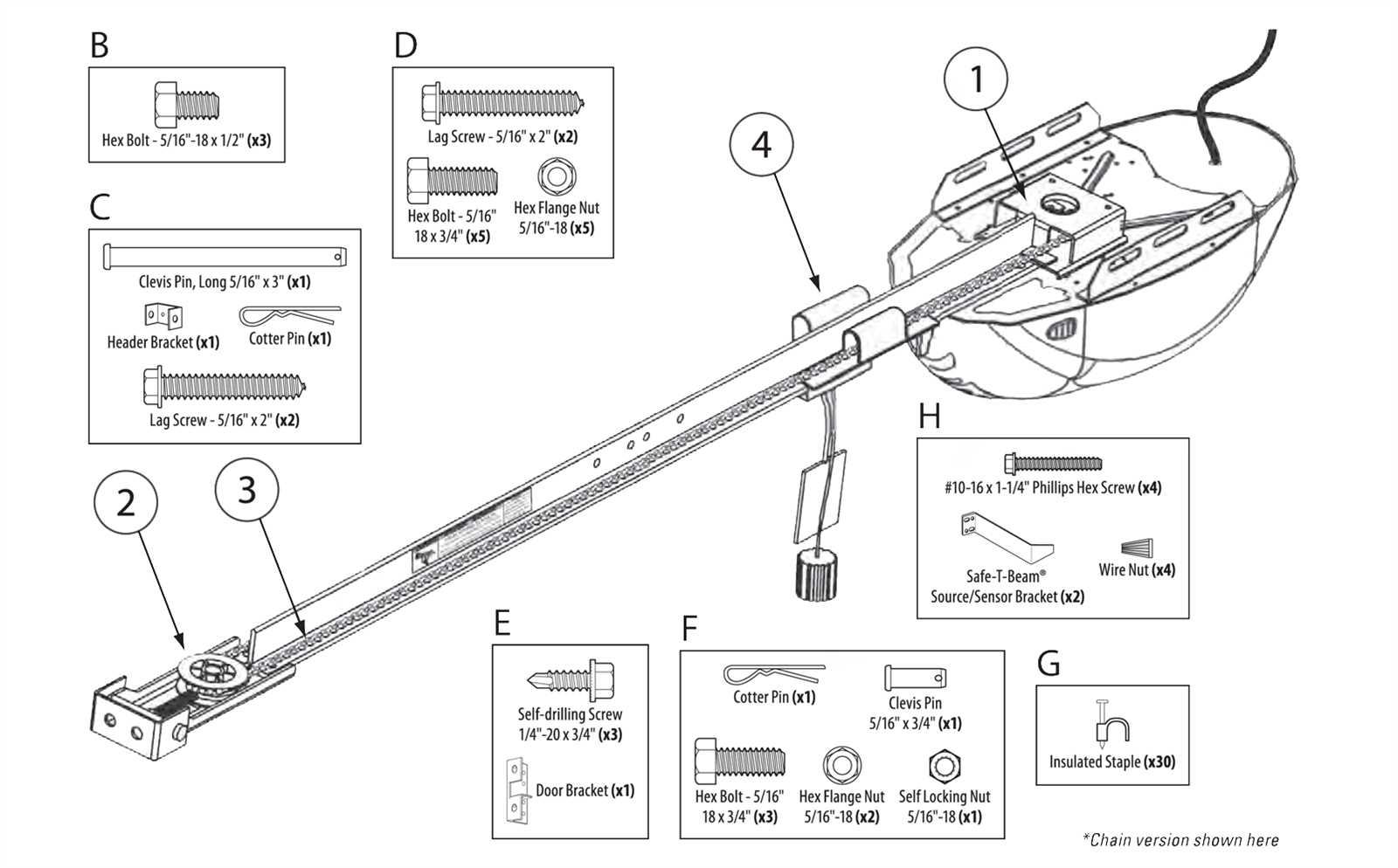 commercial garage door parts diagram