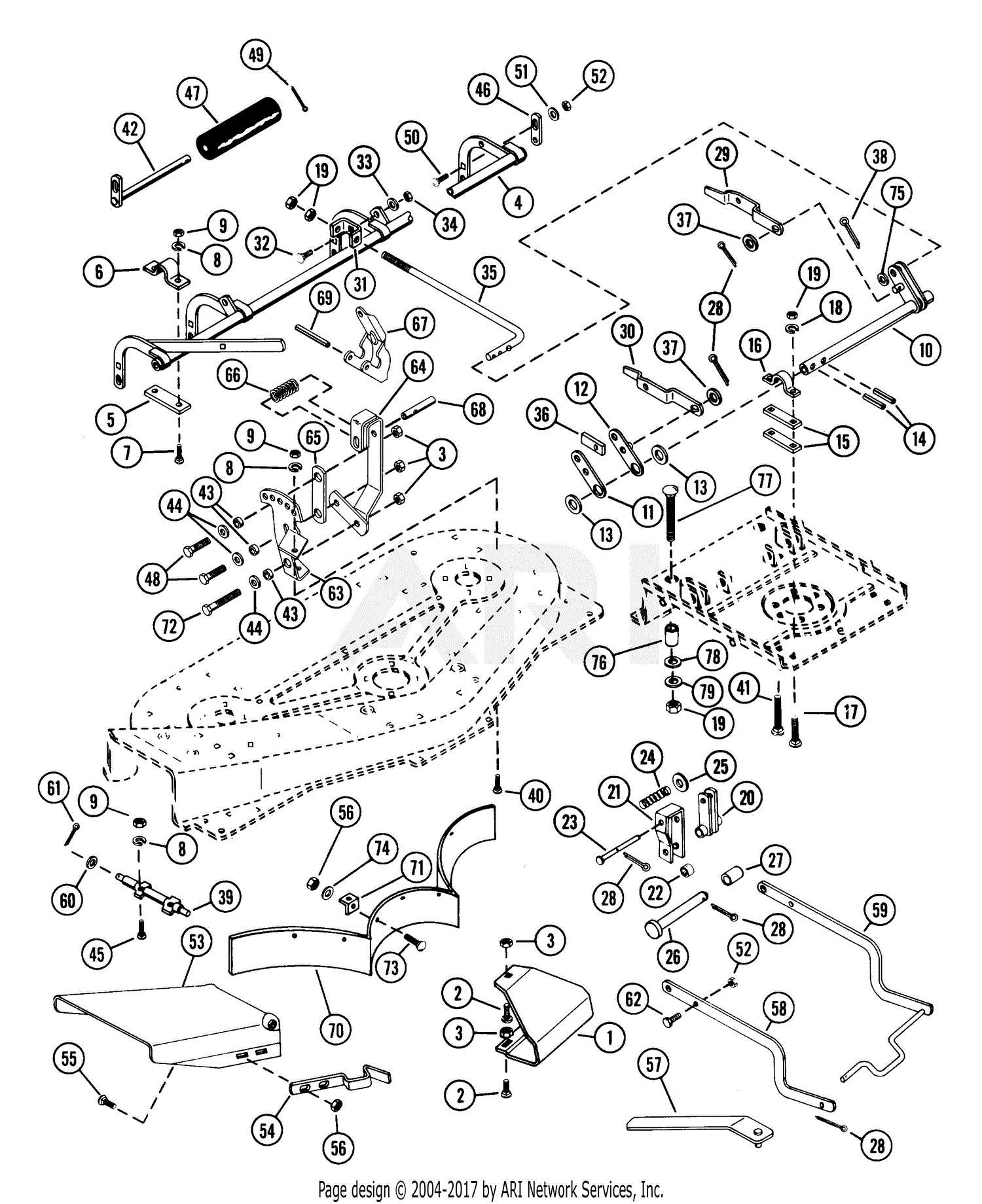 craftsman 42 deck parts diagram