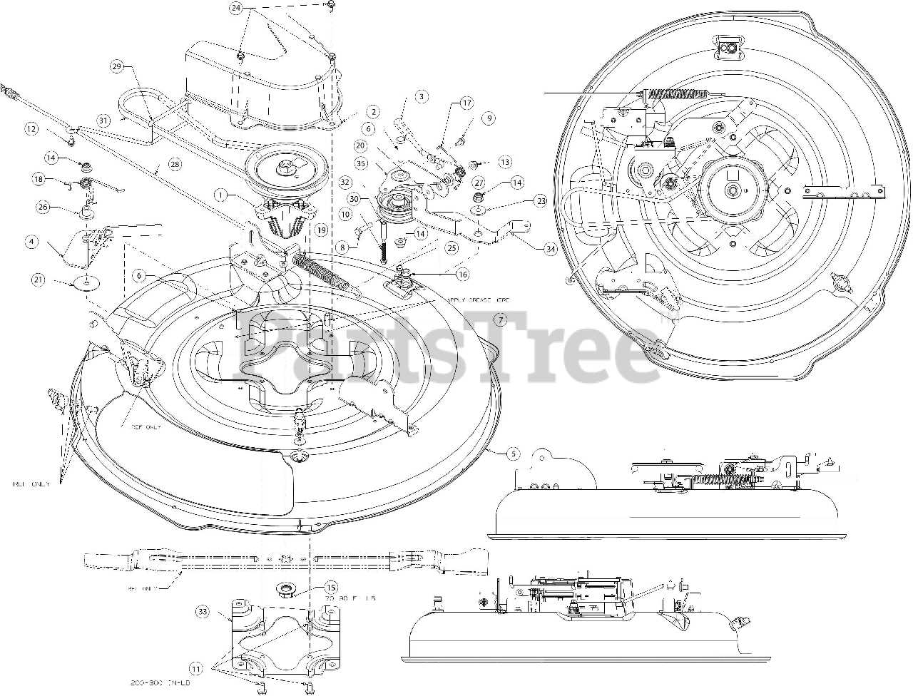 craftsman 42 mower deck parts diagram