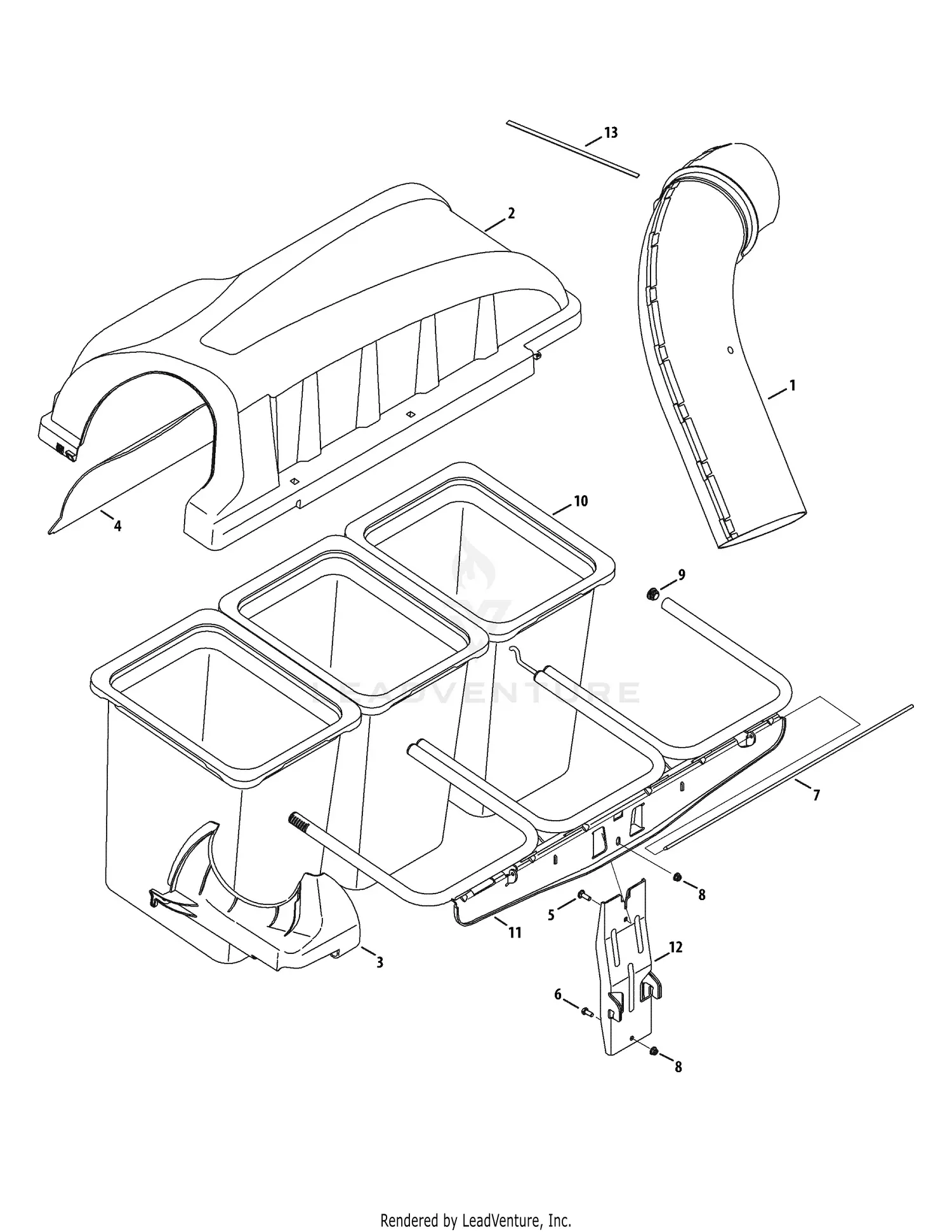 craftsman bagger parts diagram