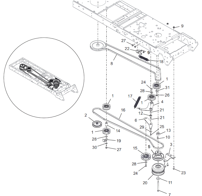 craftsman lawn mower deck parts diagram