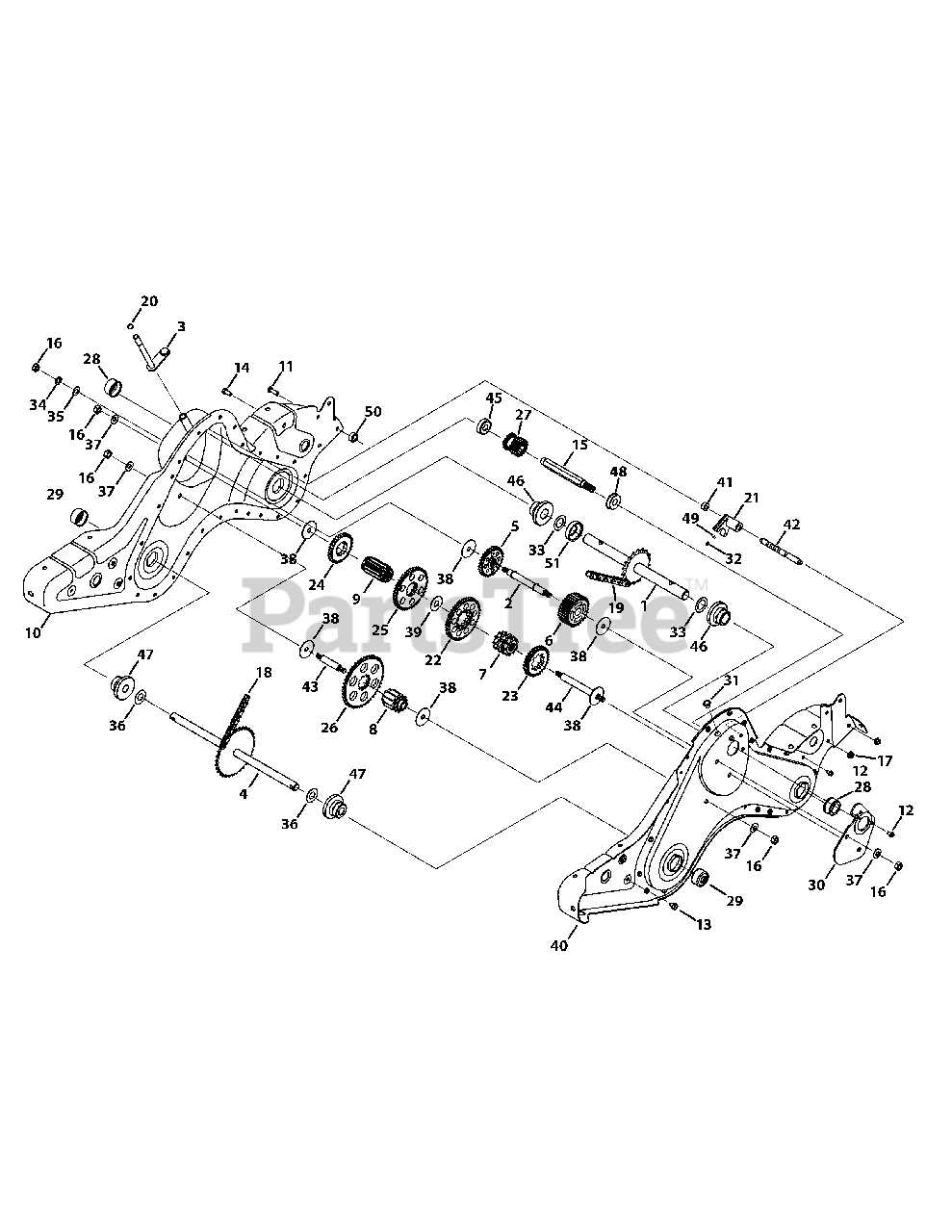 craftsman tiller parts diagram