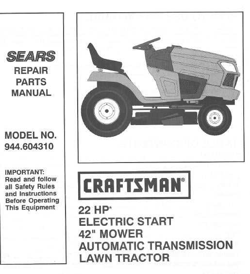 craftsman ys 4500 parts diagram