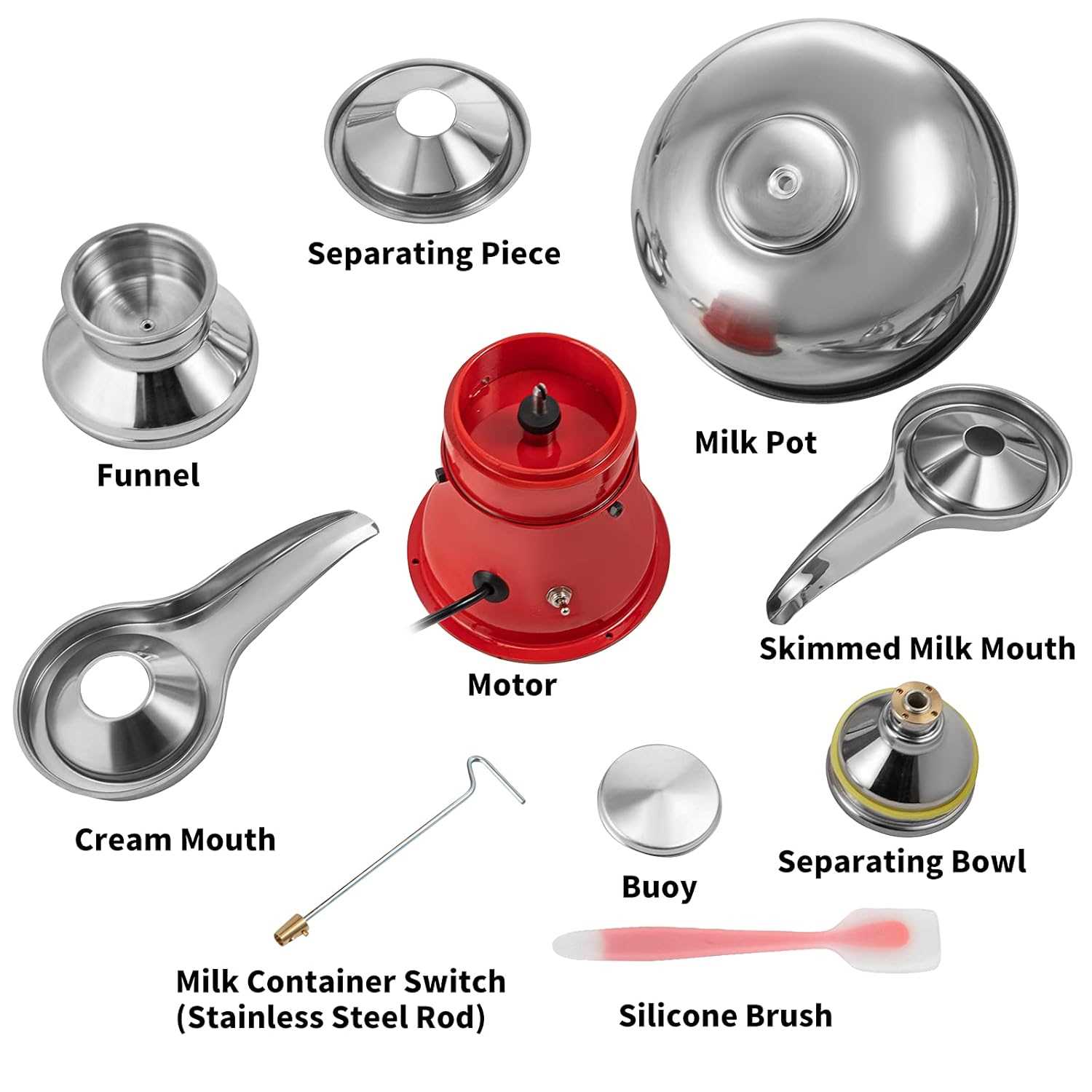 cream separator parts diagram