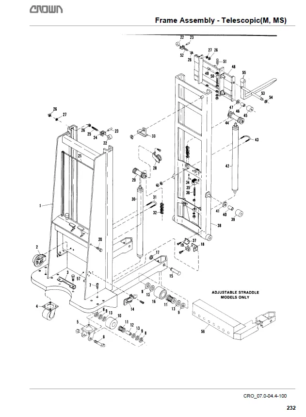 crown forklift parts diagram