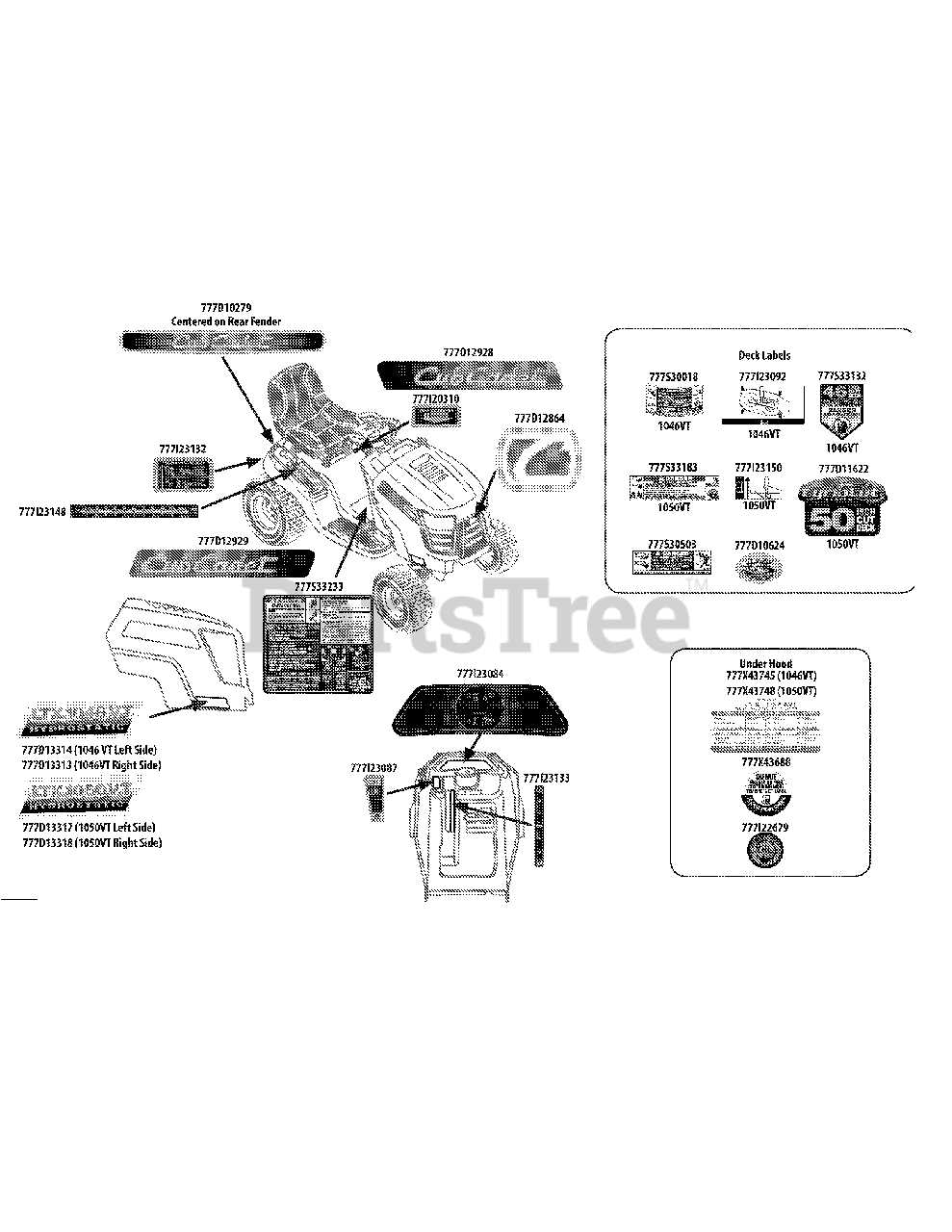 cub cadet ltx1046 parts diagram