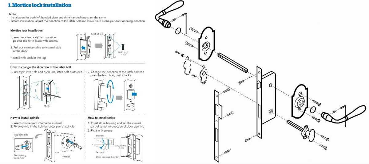 cylinder lock parts diagram