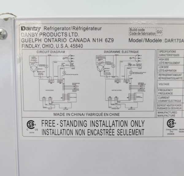 danby refrigerator parts diagram