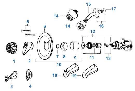 delta shower head parts diagram